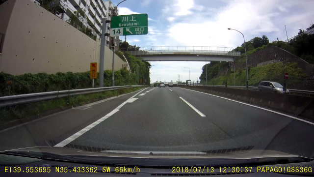 最高速度70km/hの道路