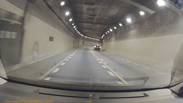 トンネル通過時（FIT３取り付け）