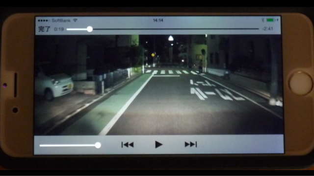 iPhone6でのDrivePro220動画再生