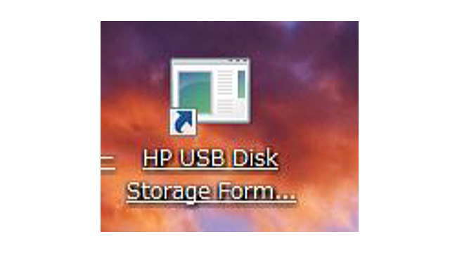 HP USB Disk Storage Format Toolのショートカット