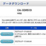 CA-XDR51Dの最新パッチダウンロード