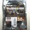 MacLabのMicro HDMI(Dタイプ)⇔HDMI(Aタイプ)変換ケーブル細線タイプ